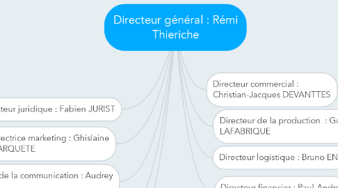 Mind Map: Directeur général : Rémi Thieriche