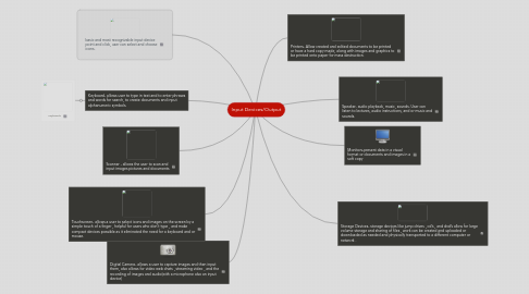 Mind Map: Input Devices/Output