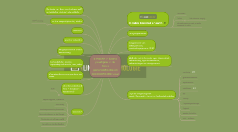 Mind Map: e Health in kleine praktijkin in de Basis generalistische en specialistische GGZ