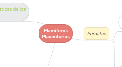 Mind Map: Mamiferos Placentarios