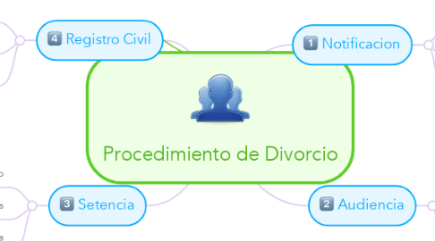 Mind Map: Procedimiento de Divorcio