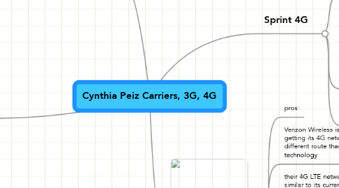 Mind Map: Cynthia Peiz Carriers, 3G, 4G