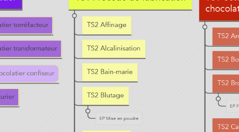 Mind Map: TG1 Chocolaterie