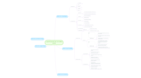 Mind Map: CLASIFICACIÓN DE LOS SERES VIVOS