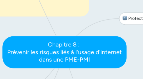 Mind Map: Chapitre 8 :  Prévenir les risques liés à l'usage d'internet dans une PME-PMI