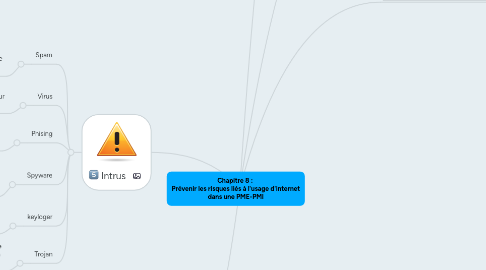 Mind Map: Chapitre 8 :  Prévenir les risques liés à l'usage d'internet dans une PME-PMI