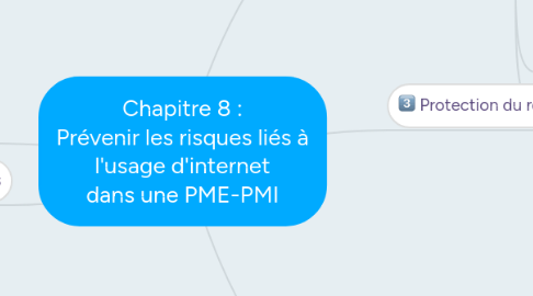 Mind Map: Chapitre 8 : Prévenir les risques liés à l'usage d'internet dans une PME-PMI