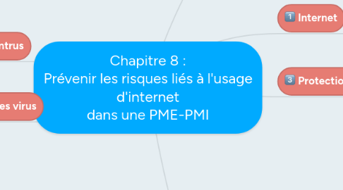 Mind Map: Chapitre 8 : Prévenir les risques liés à l'usage d'internet dans une PME-PMI