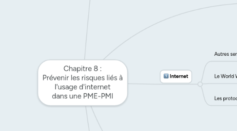 Mind Map: Chapitre 8 : Prévenir les risques liés à l'usage d'internet dans une PME-PMI