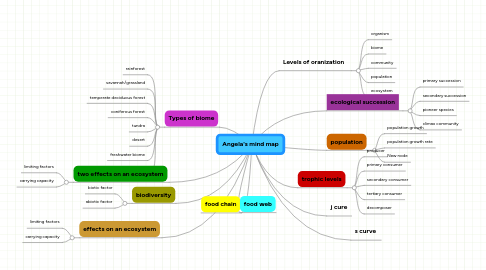Mind Map: Angela's mind map