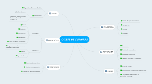 Mind Map: O XEFE DE COMPRAS