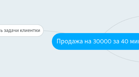 Mind Map: Продажа на 30000 за 40 мин