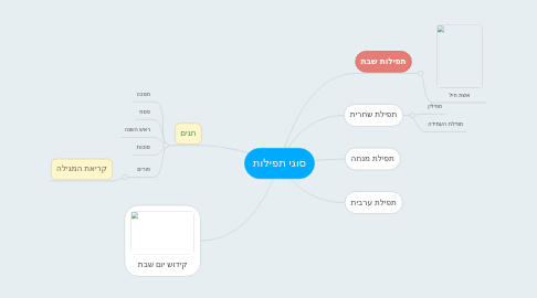 Mind Map: סוגי תפילות