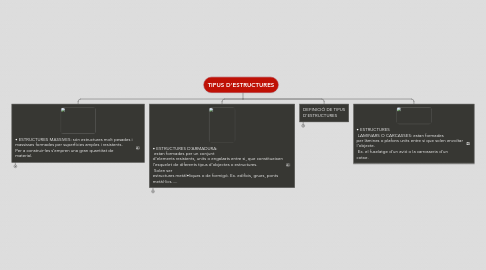 Mind Map: TIPUS D'ESTRUCTURES