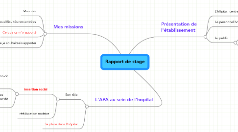 Mind Map: Rapport de stage