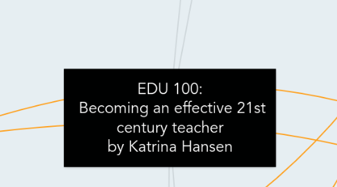 Mind Map: EDU 100: Becoming an effective 21st century teacher by Katrina Hansen