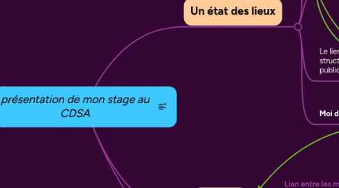 Mind Map: présentation de mon stage au CDSA