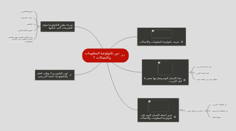 Mind Map: دور تكنولوجيا المعلومات والاتصالات ؟