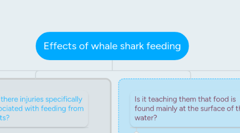 Mind Map: Effects of whale shark feeding