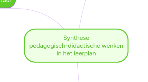 Mind Map: Synthese pedagogisch-didactische wenken in het leerplan