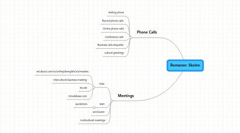 Mind Map: Romanen: Skolen