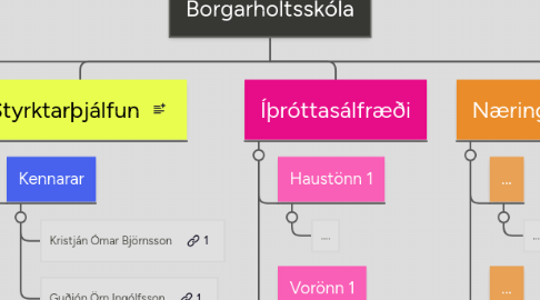 Mind Map: Íþróttaafrekssvið Borgarholtsskóla