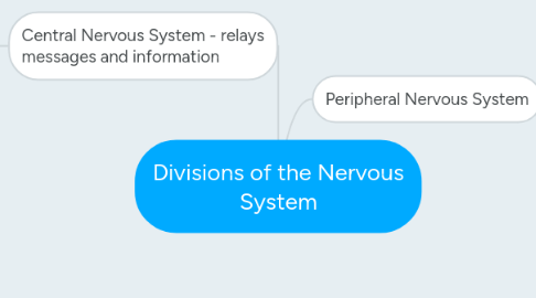 Mind Map: Divisions of the Nervous System