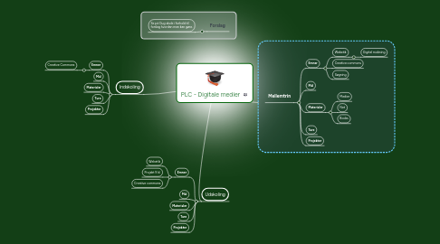 Mind Map: PLC - Digitale medier