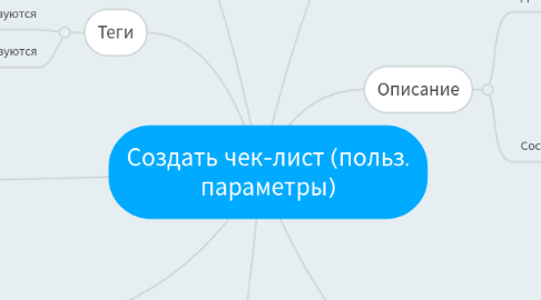 Mind Map: Создать чек-лист (польз. параметры)