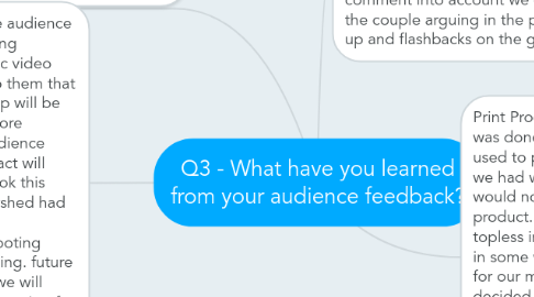 Mind Map: Q3 - What have you learned from your audience feedback?