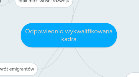 Mind Map: Odpowiednio wykwalifikowana kadra