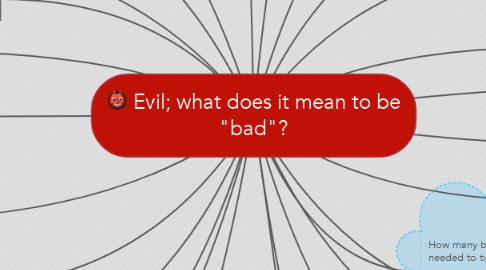 Mind Map: Evil; what does it mean to be "bad"?