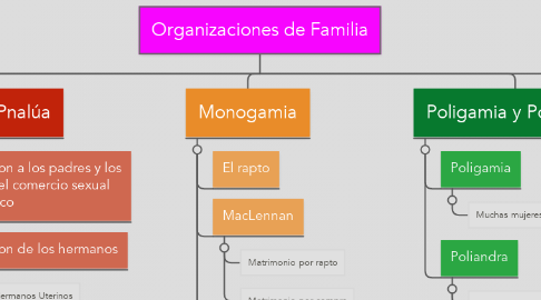 Mind Map: Organizaciones de Familia