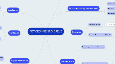 Mind Map: PROCEDIMIENTO BREVE