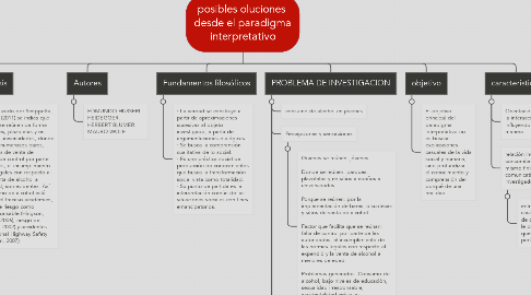 Mind Map: posibles oluciones  desde el paradigma interpretativo