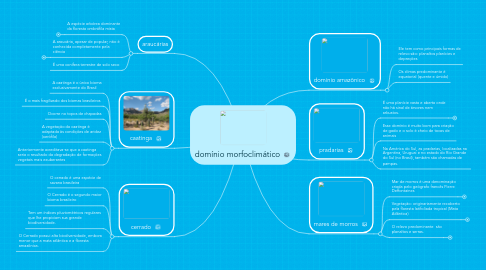 Mind Map: domínio morfoclimático