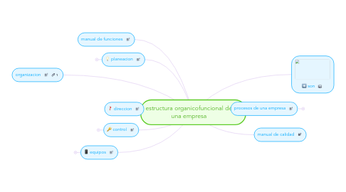 Mind Map: estructura organicofuncional de una empresa