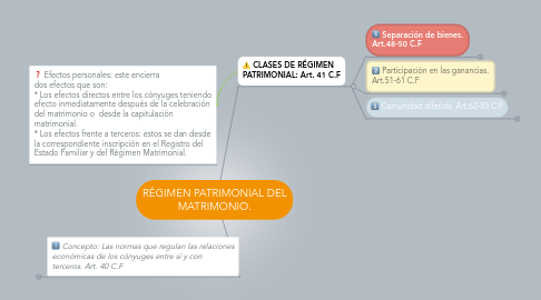 Mind Map: RÉGIMEN PATRIMONIAL DEL MATRIMONIO.