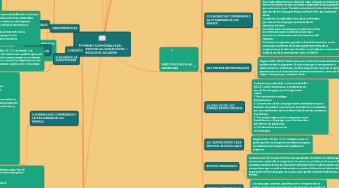 Mind Map: REGÍMENES PATRIMONIALES DEL MATRIMONIO EN LA LEGISLACIÓN DE FAMILIA DE EL SALVADOR.