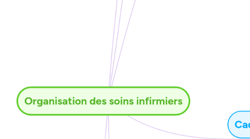 Mind Map: Organisation des soins infirmiers