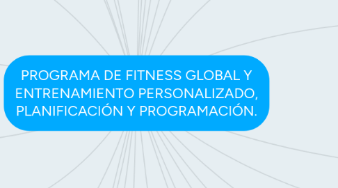 Mind Map: PROGRAMA DE FITNESS GLOBAL Y ENTRENAMIENTO PERSONALIZADO, PLANIFICACIÓN Y PROGRAMACIÓN.