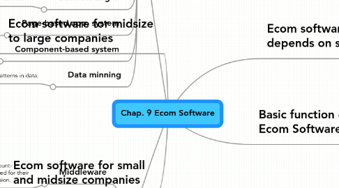 Mind Map: Chap. 9 Ecom Software