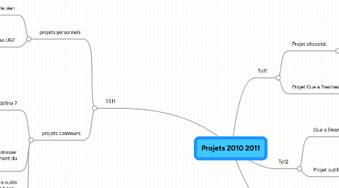 Mind Map: Projets 2010 2011