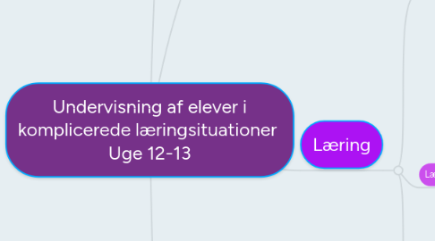 Mind Map: Undervisning af elever i komplicerede læringsituationer  Uge 12-13