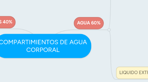 Mind Map: COMPARTIMIENTOS DE AGUA CORPORAL