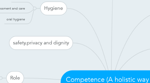 Mind Map: Competence (A holistic way of caring for an elderly patient)