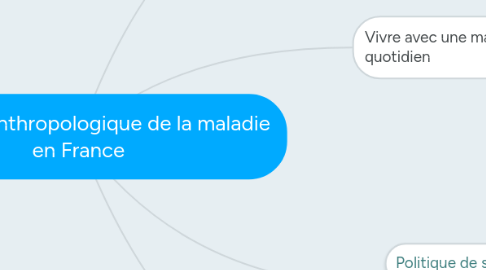 Mind Map: Approche anthropologique de la maladie en France