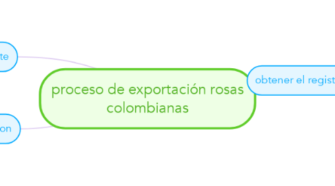 Mind Map: proceso de exportación rosas colombianas