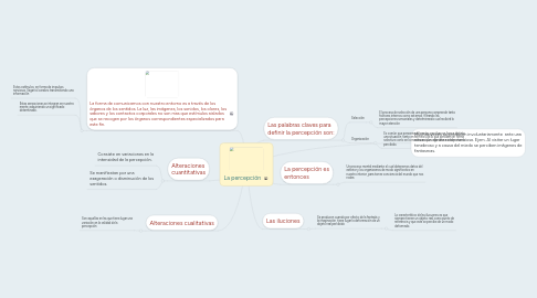 Mind Map: La percepción