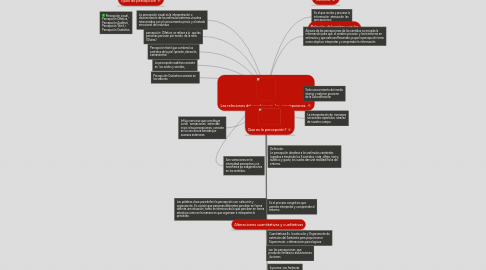 Mind Map: Las relaciones del cerebro con  las  percepciones.